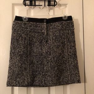 Loft Black and White Skirt
